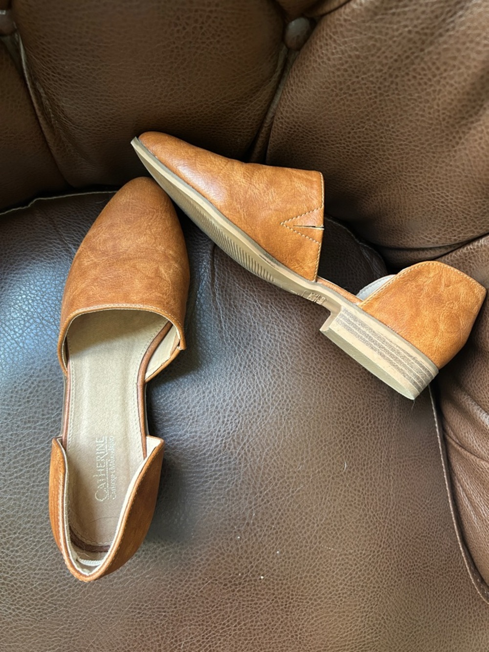 Catherine Malandrino Cognac D'Orsay Flats